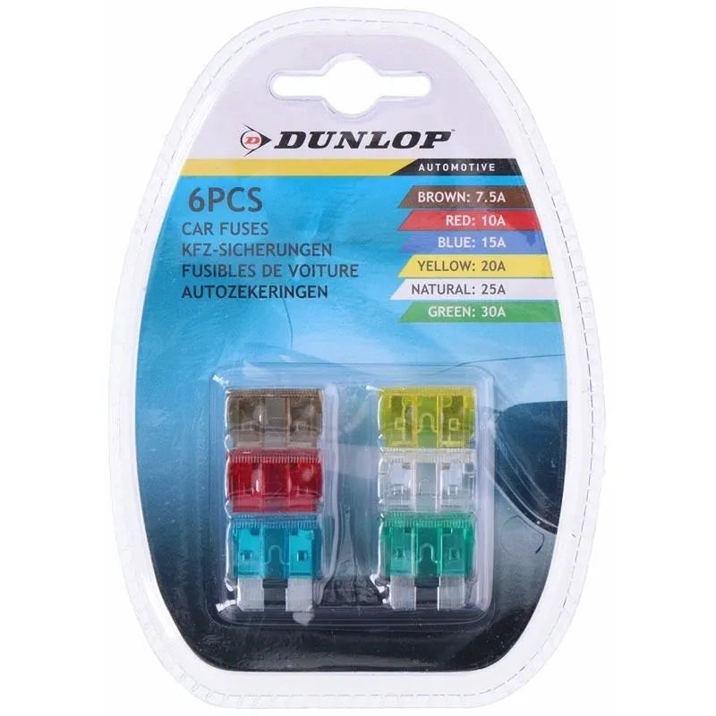 Dunlop automobilių saugiklių rinkinys, 6 vnt.
