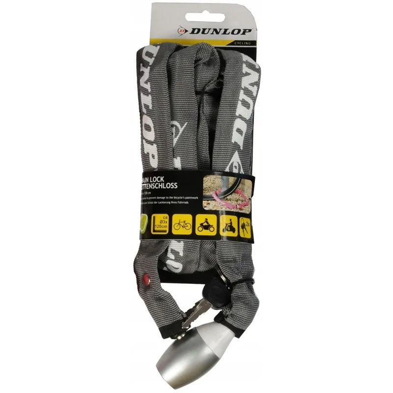 Dunlop – Dviračio spyna su grandine, 120 cm (pilka)