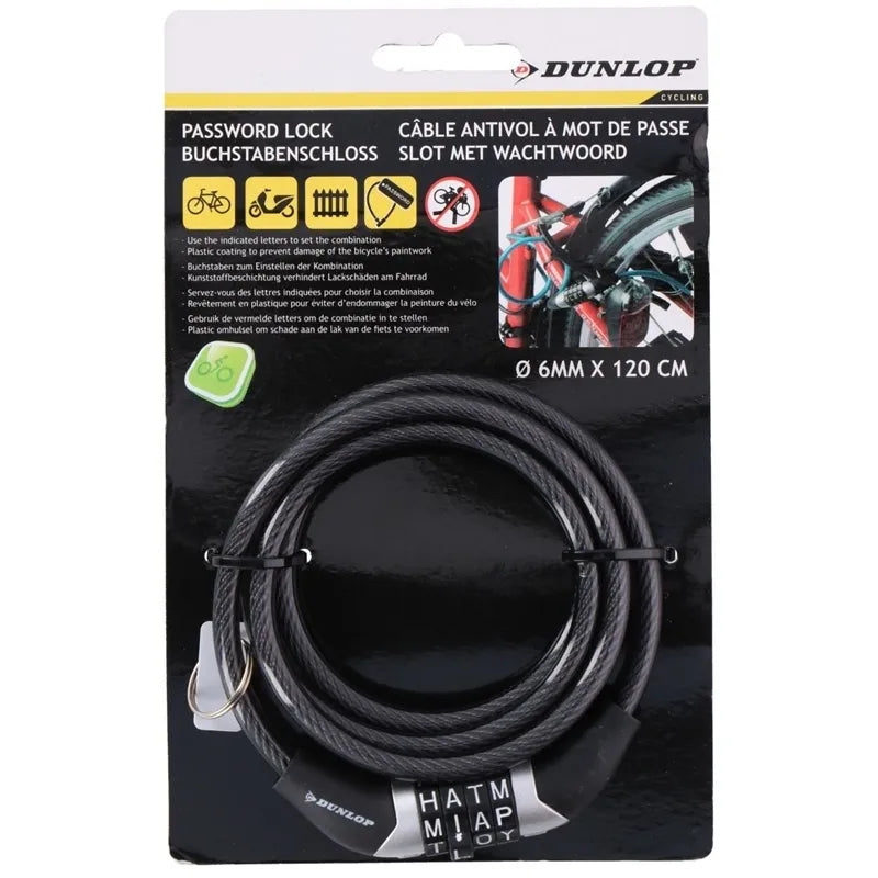 Dunlop - dviračio spyna su koduku (juoda)