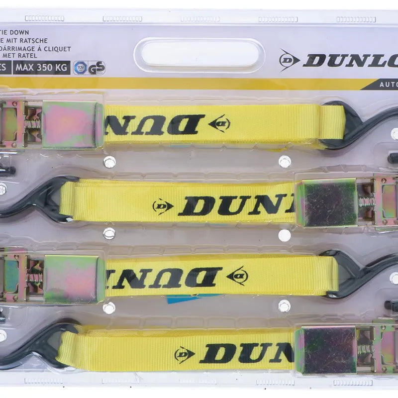Dunlop – krovinio tvirtinimo diržai su įtempikliu, 4 vnt., 5 m / 350 kg