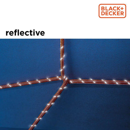 Black&Decker – transportavimo virvė su atspindinčiais elementais + ritė 4mm / 20m