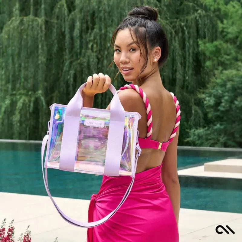 Case-Mate Mini Travel Tote Bag – Vandeniui atsparus krepšys per petį (Soap Bubble)
