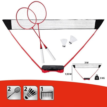 Donnay – 5 dalių badmintono rinkinys lagamine
