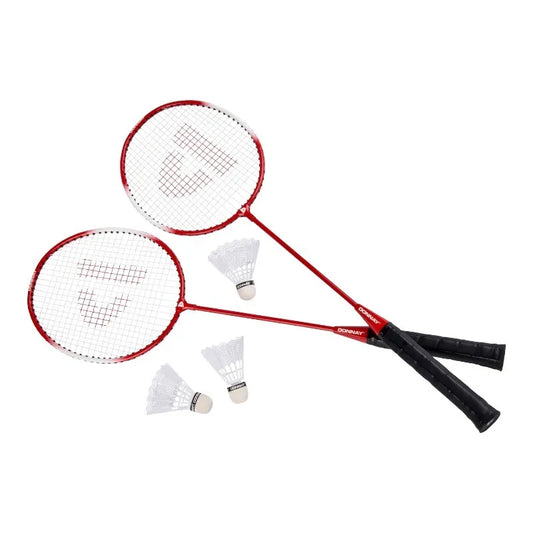 Donnay – 6 dalių badmintono rinkinys dėkle (raudonas)