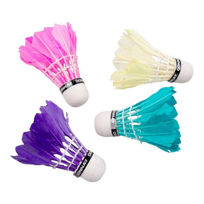 Donnay – plunksniniai badmintono kamuoliukai, 5 vnt. (spalvoti)