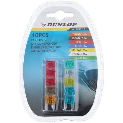 Dunlop automobilių saugiklių rinkinys, 10 vnt.