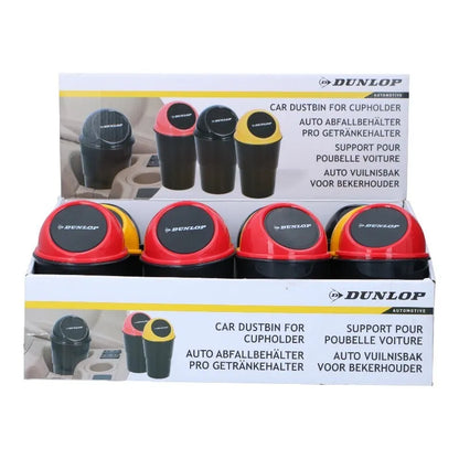 Dunlop – automobilių šiukšliadėžė 400 ml, 10x17 cm (juoda)