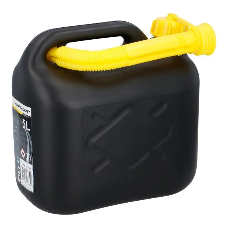 Dunlop – degalų kanistras su piltuvu, 5 l (juodas)