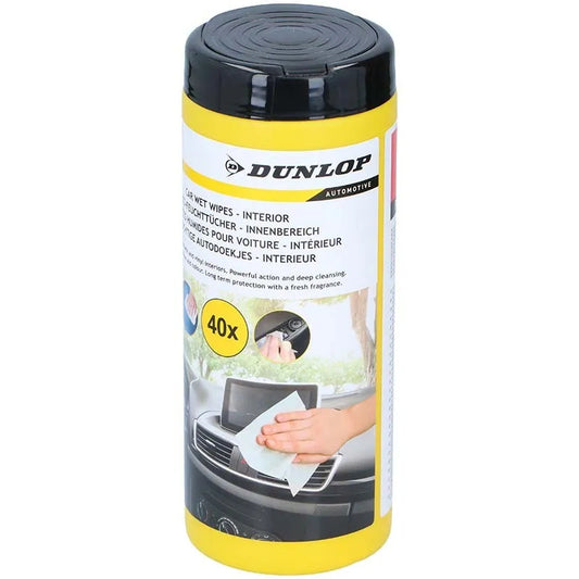 Dunlop – drėgnos servetėlės automobilio salonui (40 vnt.)