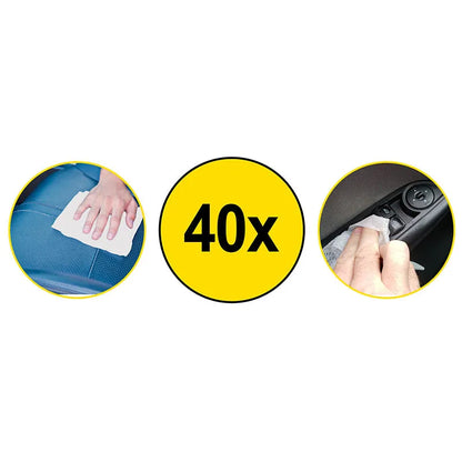 Dunlop – drėgnos servetėlės automobilio salonui (40 vnt.)