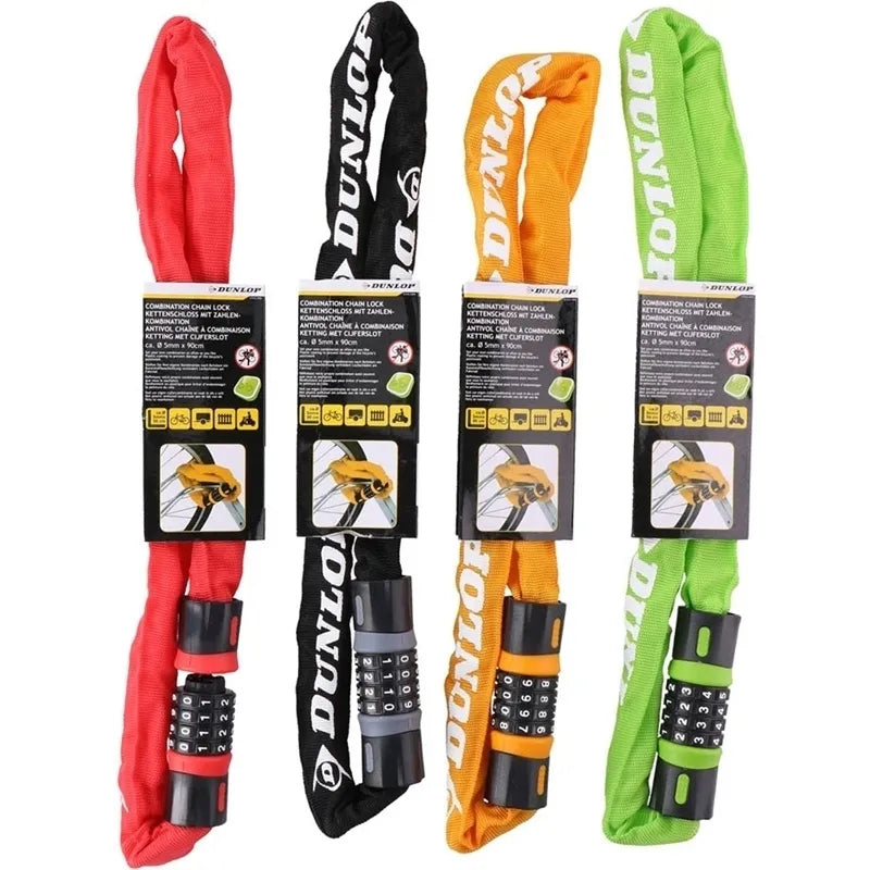 Dunlop – dviračio spyna su kodiniu grandinės mechanizmu (juoda)