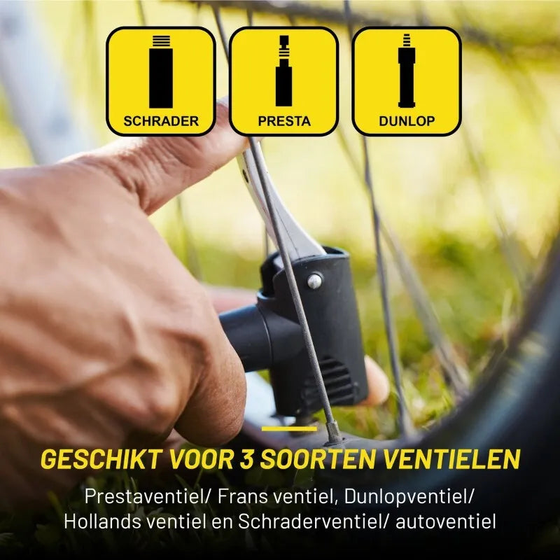 Dunlop – grindinė dviračių, kamuolių ir čiužinių pompa su slėgio matuokliu (mėlyna)
