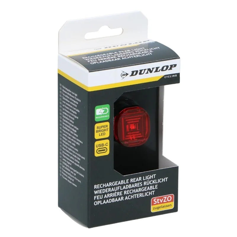 Dunlop – įkraunamas USB-C LED galinis dviračio žibintas K-Mark