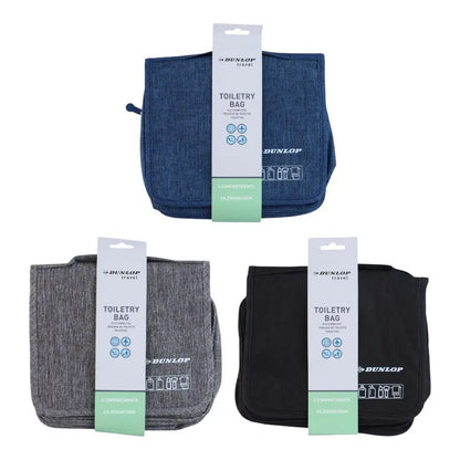 Dunlop – Kelioninė kosmetinė su kabliuku 25x20x10 cm (juoda)