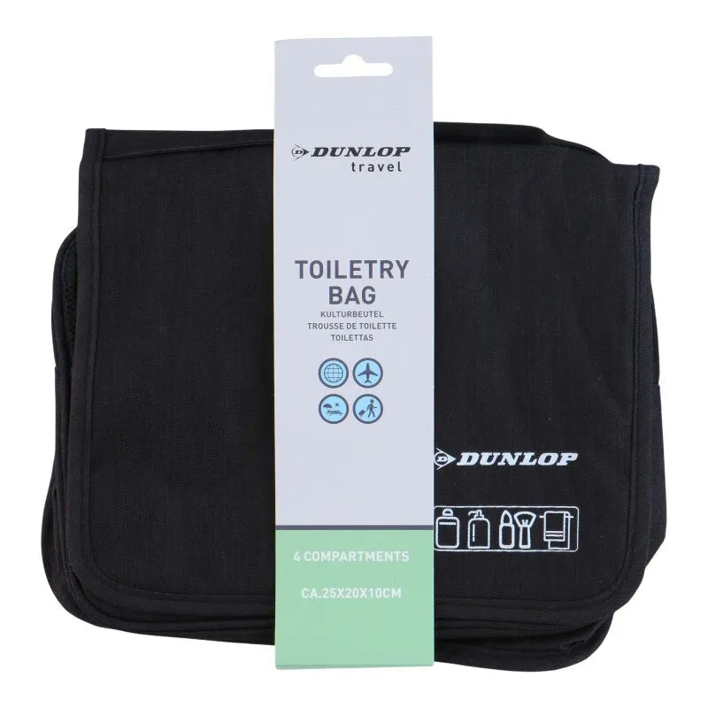 Dunlop – Kelioninė kosmetinė su kabliuku 25x20x10 cm (juoda)