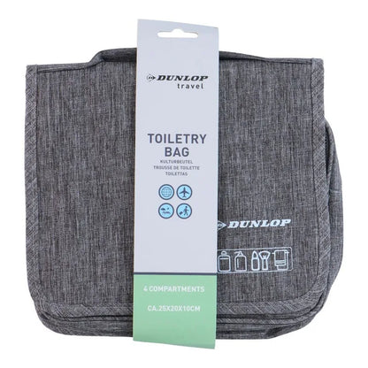 Dunlop – kelioninė kosmetinė su pakabinamu kabliuku 25x20x10 cm (pilka)