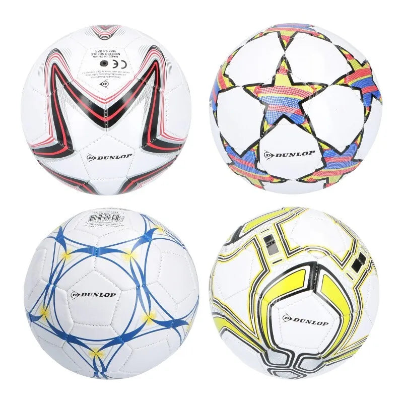 Dunlop – Mini treniruočių futbolo kamuolys vaikams, 32 panelių, 2 dydis (baltas/raudonas)