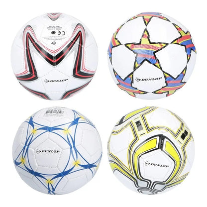 Dunlop – Mini treniruočių futbolo kamuolys vaikams, 32 panelių, 2 dydis (baltas/raudonas)