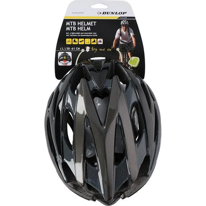 Dunlop - MTB dviračio šalmas, L dydis (juodas)