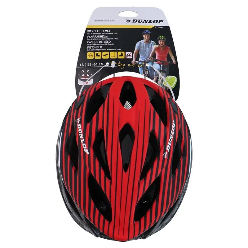 Dunlop – MTB dviračio šalmas, L dydis (raudonas)