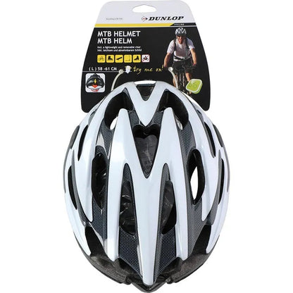 Dunlop – MTB dviratininko šalmas, dydis L (baltas/juodas)