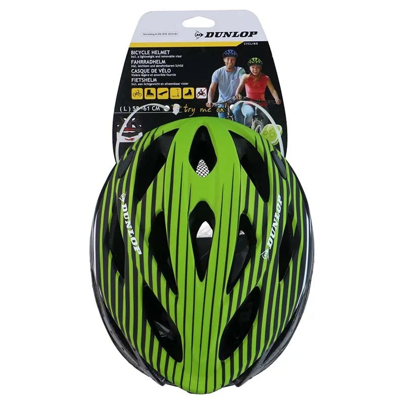 Dunlop – MTB dviratininko šalmas, dydis L (žalias)