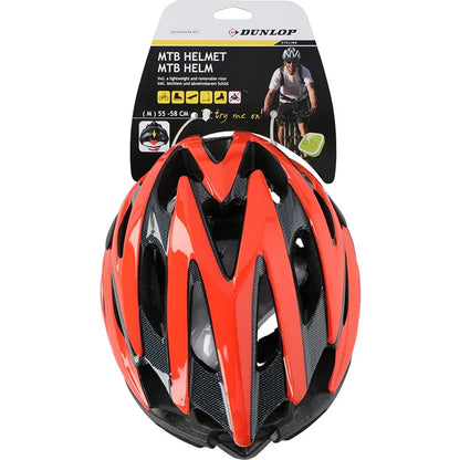 Dunlop – MTB reguliuojamas dviračio šalmas, dydis M 55–58 cm (raudonas/juodas)