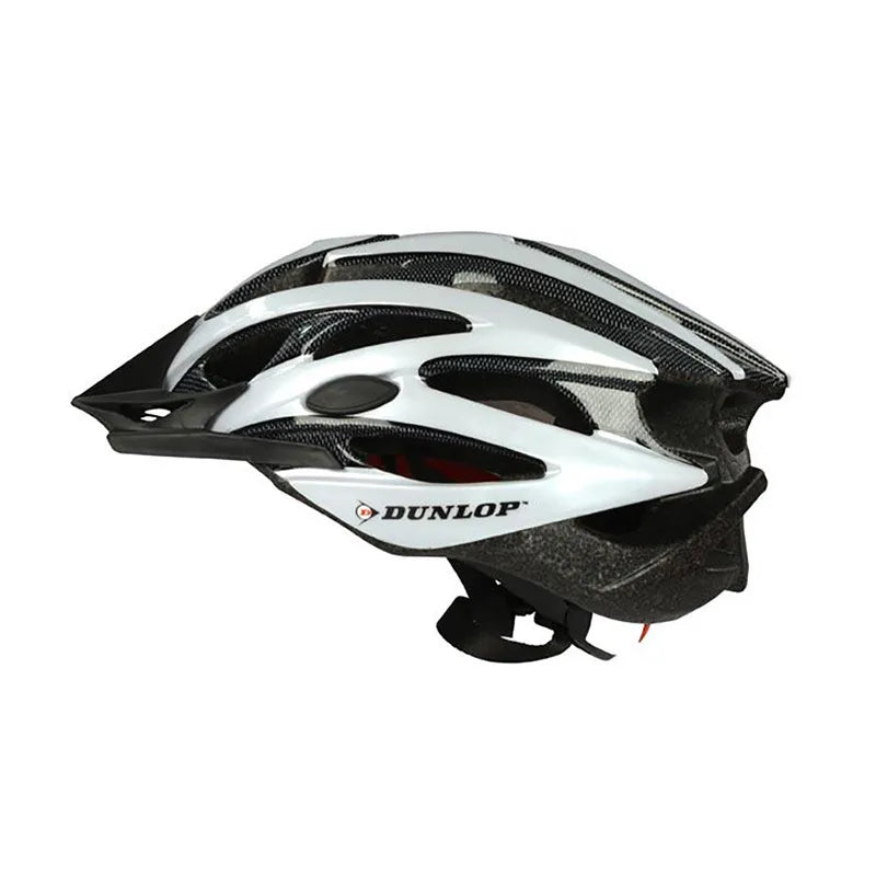 Dunlop – reguliuojamas MTB dviračio šalmas, dydis M 55-58 cm (baltas ir juodas)