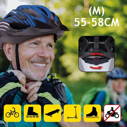 Dunlop – Reguliuojamas MTB dviračio šalmas, dydis M, 55–58 cm (mėlynas-juodas)