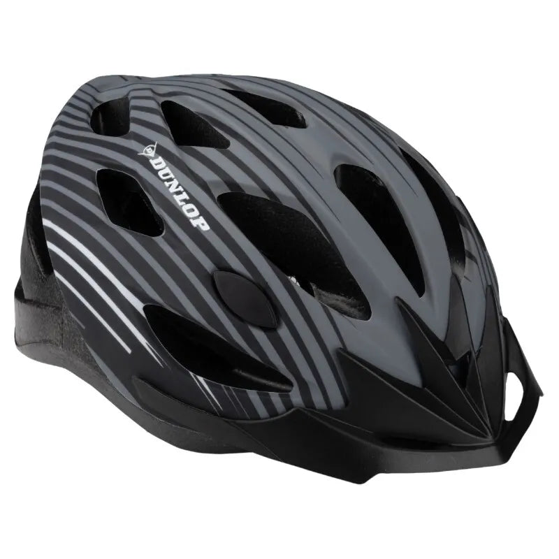 Dunlop – reguliuojamas MTB dviratininko šalmas, dydis M, 55-58 cm (pilkas-juodas)