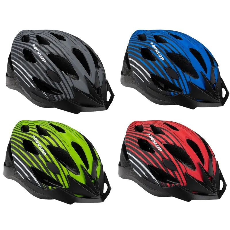 Dunlop – reguliuojamas MTB dviratininko šalmas, dydis M, 55-58 cm (pilkas-juodas)