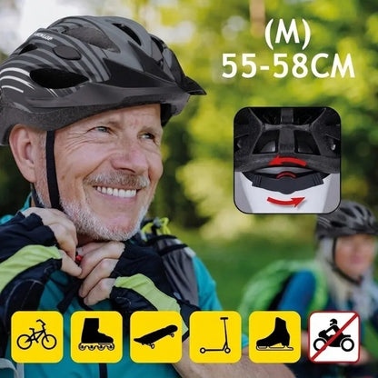 Dunlop – reguliuojamas MTB dviratininko šalmas, dydis M, 55-58 cm (pilkas-juodas)