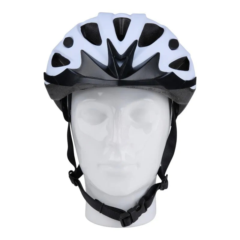 Dunlop – reguliuojamas MTB dviratininko šalmas, L dydis, 58–61 cm (balta-juoda)