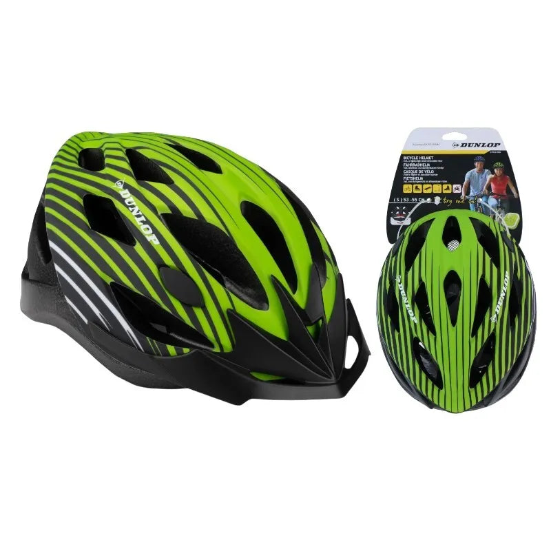 Dunlop reguliuojamas MTB dviratininko šalmas, M dydis 55–58 cm (žalia-juoda)