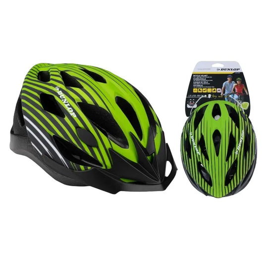 Dunlop reguliuojamas MTB dviratininko šalmas, M dydis 55–58 cm (žalia-juoda)