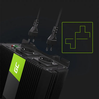 Green Cell – Įtampos keitiklis Inverter PRO 12V į 230V 2000W/4000W modifikuota sinusoidė