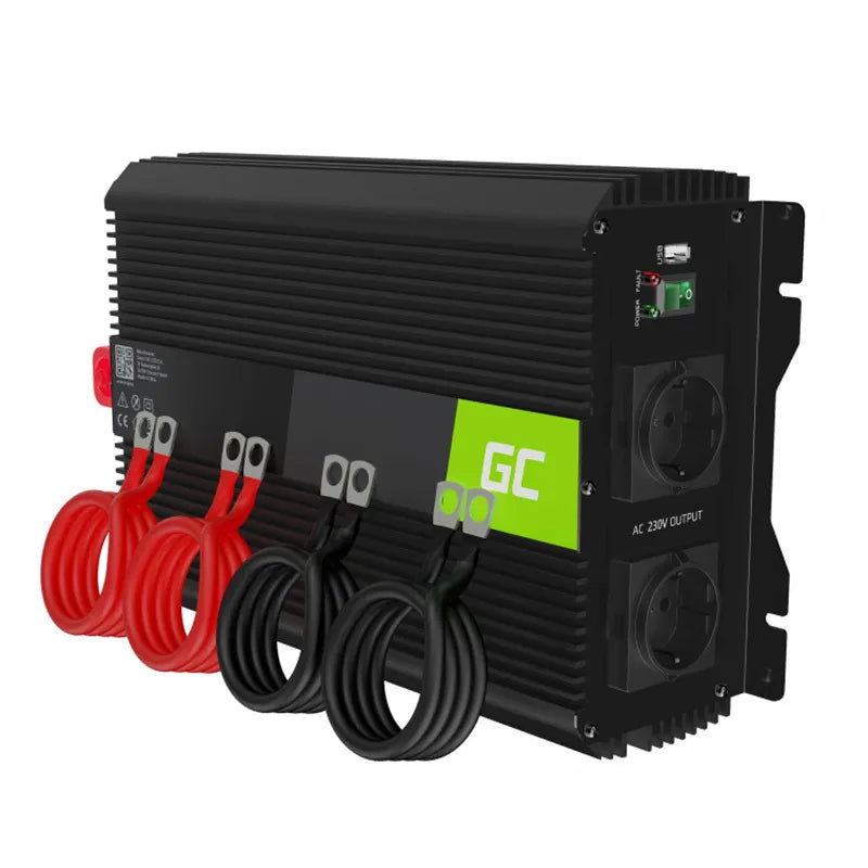 Green Cell – Įtampos keitiklis Inverter PRO 12V į 230V 2000W/4000W modifikuota sinusoidė