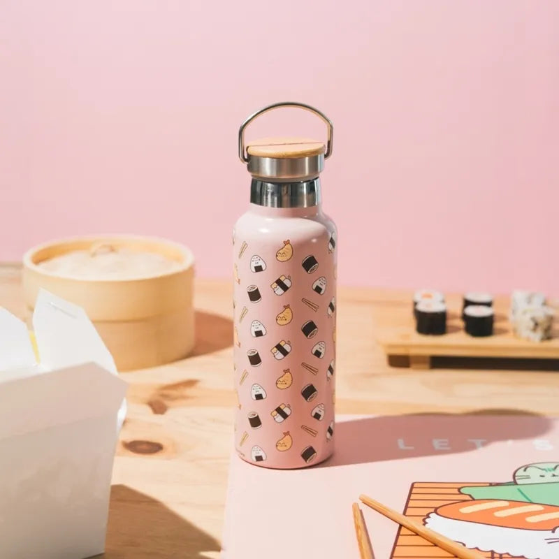 Pusheen – nerūdijančio plieno termogertuvė su rankenėle, Sushi Roll kolekcija, 500 ml