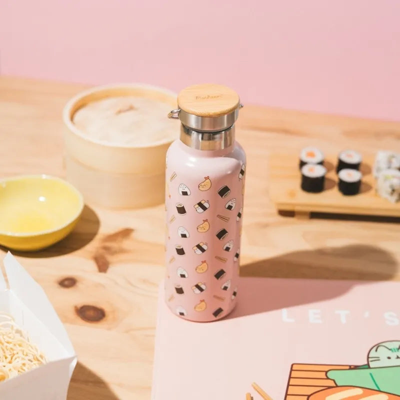 Pusheen – nerūdijančio plieno termogertuvė su rankenėle, Sushi Roll kolekcija, 500 ml