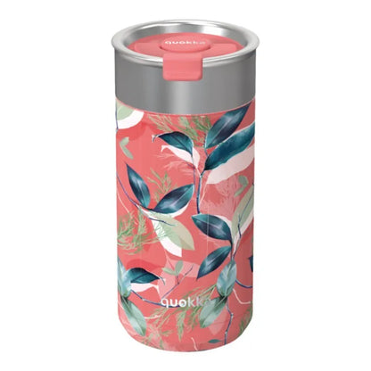 Quokka Boost Coffee Tumbler – nerūdijančio plieno termo puodelis su sieteliu, 400 ml (Exotic Pink)