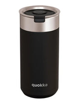 Quokka Boost Coffee Tumbler – nerūdijančio plieno termo puodelis su sieteliu, 400 ml (juodas)