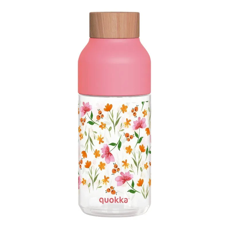 Quokka Ice - ecozen daugkartinė gertuvė 570 ml (Pink Flowers)
