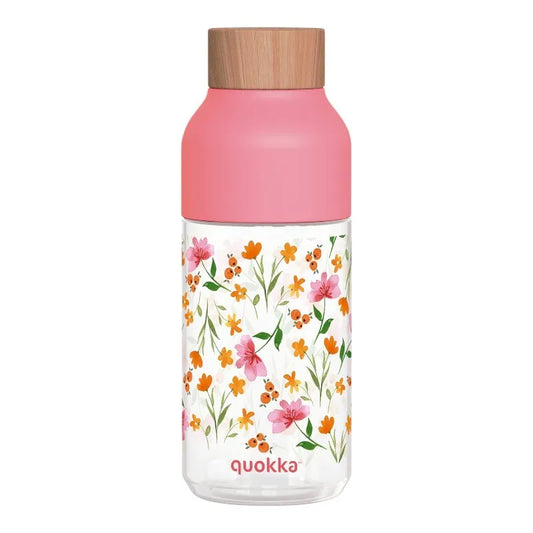 Quokka Ice - ecozen daugkartinė gertuvė 570 ml (Pink Flowers)