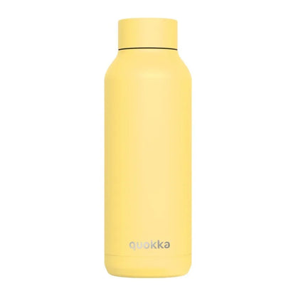 Quokka Solid – nerūdijančio plieno termo gertuvė, 510 ml (švelniai geltona)