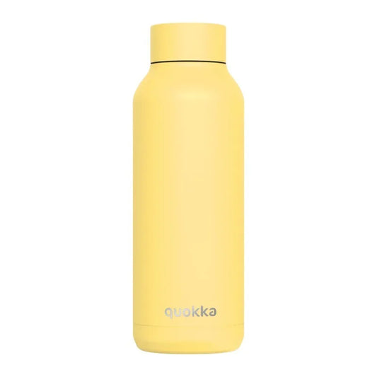 Quokka Solid – nerūdijančio plieno termo gertuvė, 510 ml (švelniai geltona)