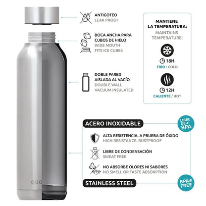 Quokka Solid – nerūdijančio plieno termo gertuvė, 510 ml (Tropical Bloom)