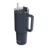 Quokka Stream – 1200 ml nerūdijančio plieno termo puodelis su šiaudeliu (grafitinis)