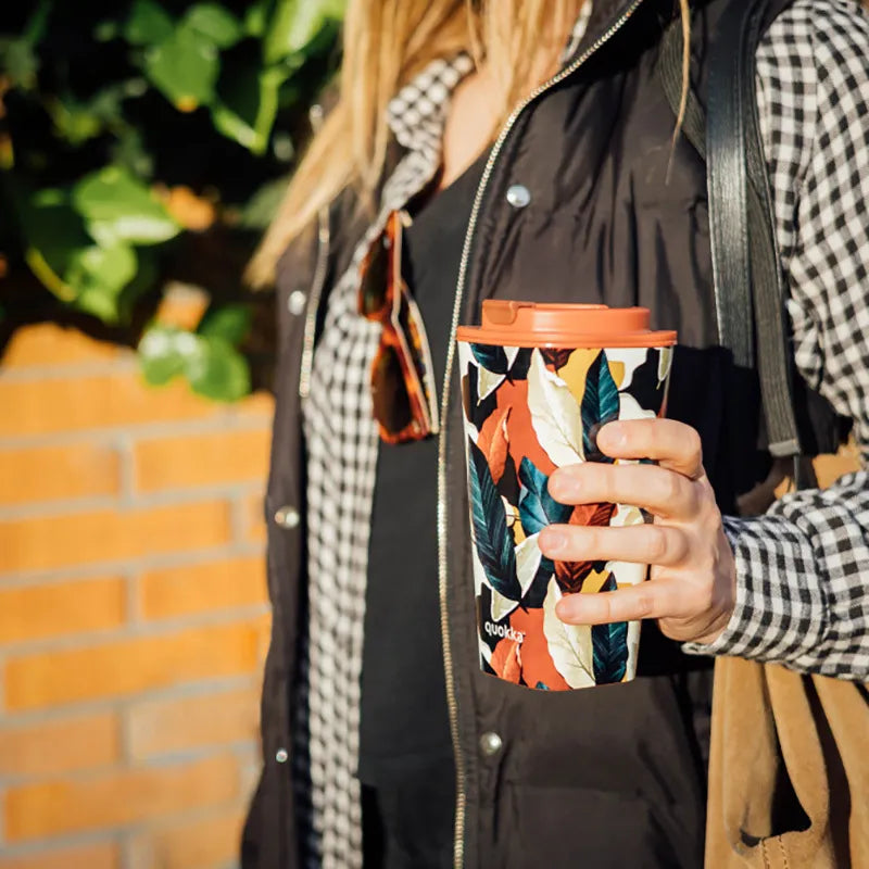 Quokka Vaso Cafe dvisienis puodelis, 450 ml (Autumn Fall)