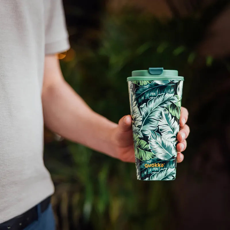 Quokka Vaso Cafe dvisienis puodelis – 450 ml (Jungle)