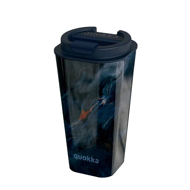 Quokka Vaso Cafe dvisienis puodelis – 450 ml (tamsaus akmens spalva)